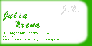 julia mrena business card